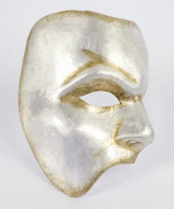 Carta Alta Phantom Of The Opera Venetian Mask Silver Masquerade Mens