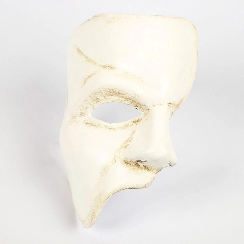 Carta Alta Phantom Of The Opera Venetian Mask White Masquerade 3 Carta Alta Phantom Of The Opera Venetian Mask White Masquerade