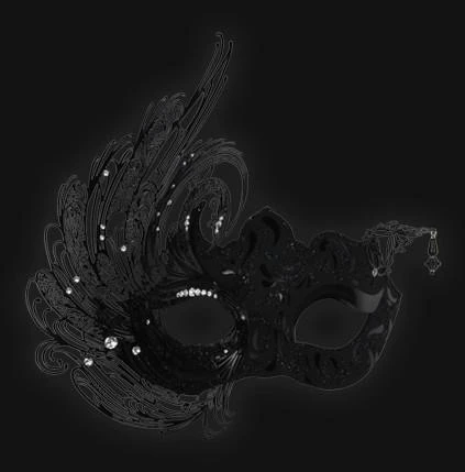Carta Alta Womens Swan Black Venetian Women's Filigree Deluxe Masquerade Mask 4 Carta Alta Womens Swan Black Venetian Women's Filigree Deluxe Masquerade Mask