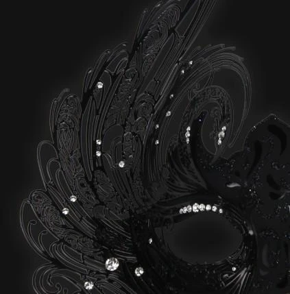 Carta Alta Womens Swan Black Venetian Women's Filigree Deluxe Masquerade Mask 5 Carta Alta Womens Swan Black Venetian Women's Filigree Deluxe Masquerade Mask