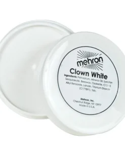 Clown White Make Up Foundation Mehron 200g Mime Face Greasepaint Womens