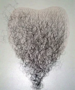 Carnival Products Mens Curly Chest Wig Black Human Hair 70s Costume Accessory