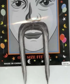 Interalia Mens Chinese Moustache Grey