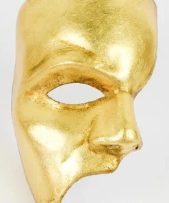 Carta Alta Mens Phantom Of The Opera Gold Venetian Masquerade Mask
