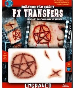 Tinsley Transfers Buy Costumes Engraved Horror Halloween Scars Makeup Realistic Fake 3D FX Transfers