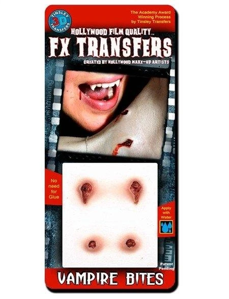 Tinsley Transfers Vampire Bites Halloween Costume Makeup Horror 3D FX Transfers 5 Tinsley Transfers Vampire Bites Halloween Costume Makeup Horror 3D FX Transfers
