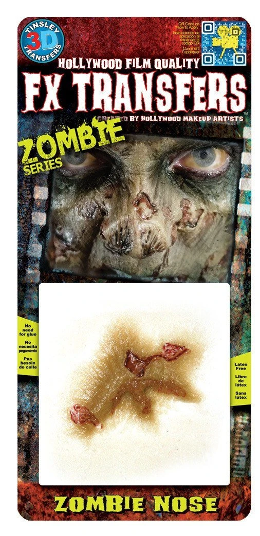 Tinsley Transfers Zombie Nose Horror 3D FX Transfers Halloween Costume Makeup Buy Costumes 5 Tinsley Transfers Zombie Nose Horror 3D FX Transfers Halloween Costume Makeup Buy Costumes
