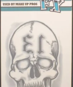 Interalia Skull Temporary Tattoo Costume Makeup Womens
