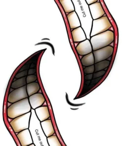 Tinsley Transfers Chompers Big Mouth Temporary Tattoos Womens