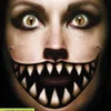 Tinsley Transfers Cheshire Big Mouth Temporary Halloween Face Tattoo