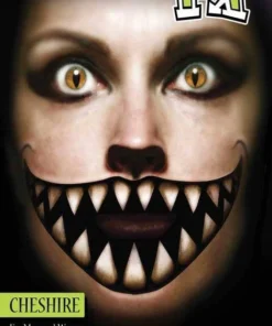 Tinsley Transfers Cheshire Big Mouth Temporary Halloween Face Tattoo