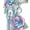 Tinsley Transfers Pistol Day Of The Dead Temporary Tattoo