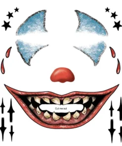 Tinsley Transfers Clown Face Temporary Tattoo