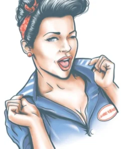 Tinsley Transfers Baby Doll Pin Up Temporary Tattoo Womens