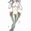 Tinsley Transfers Mermaid Girl Pin Up Temporary Tattoo Womens