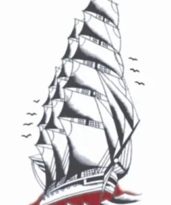 Tinsley Transfers Ship 1920 - Vintage - Temporary Tattoo Womens