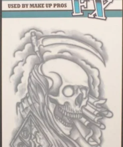 Interalia Reaper Skull With Sickle Tattoo Womens