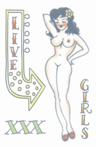 Tinsley Transfers Pin Up Girl Temporary Tattoo Girlfriend Realistic Transfer 3 Tinsley Transfers Pin Up Girl Temporary Tattoo Girlfriend Realistic Transfer