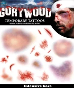 Tinsley Transfers Trauma Temporary Tattoos Halloween Costume Horror Gory Makeup