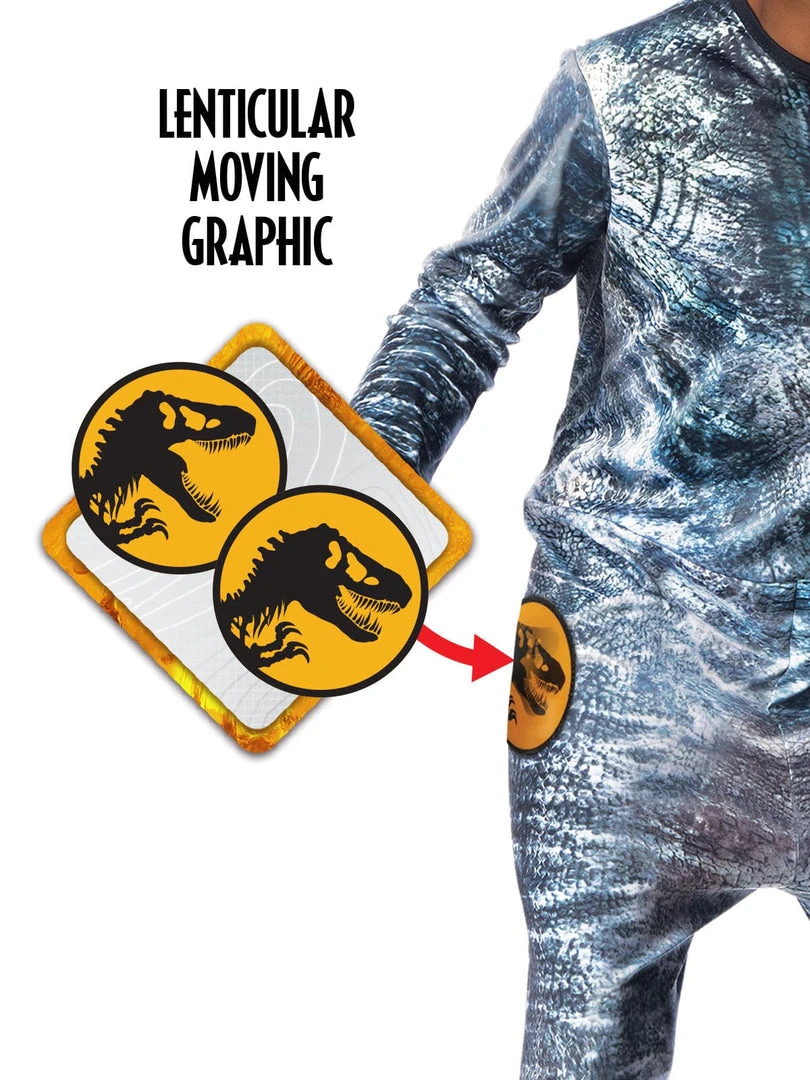 Rubie's Velociraptor Blue Jurassic World Dominion Deluxe Child Costume 6 Rubie's Velociraptor Blue Jurassic World Dominion Deluxe Child Costume