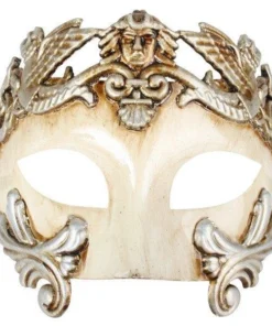 Tomfoolery Antonio Men Masquerade Mask Platinum