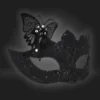Carta Alta Butterfly Mask For Ladies Venetian Filigree Little Butterfly Black Womens