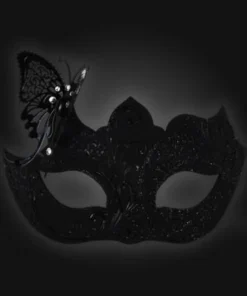 Carta Alta Butterfly Mask For Ladies Venetian Filigree Little Butterfly Black Womens