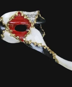 Carta Alta Music Notes Masquerade Venetian Long Nose Mask Mens