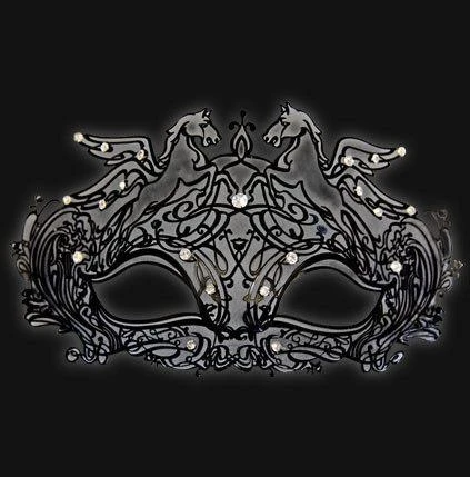Carta Alta Womens Pegasus Venetian Filigree Mask Metal Masquerade Design 3 Carta Alta Womens Pegasus Venetian Filigree Mask Metal Masquerade Design