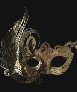 Carta Alta Swan Mask For Ladies Venetian Filigree Pink Deluxe Womens