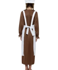 Smiffy's Kids Colonial Girls Historical Victorian Apron Mop Cap Costume Kit