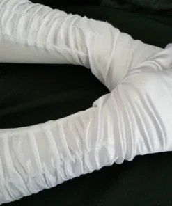 Interalia Womens Elbow Length White Gloves Ivory Evening Satin Wedding Opera Bridal