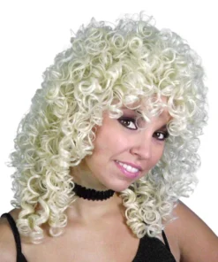 Carnival Products Womens Ringlets 1980's Women Blonde Costume Wig