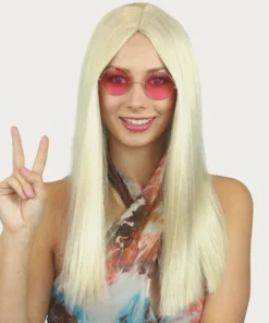 Carnival Products Hippie 60's & 70's Blonde Women's Costume Wig