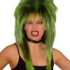 Carnival Products Cindy Lauper 80s Spiky Layered Wig Green & Black Party Mullet