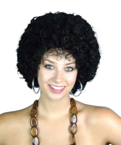 Carnival Products Afro Funky Adult Wig Black 70's Disco Fancy Dress Costume Accessory Womens