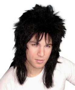 Carnival Products Mullet Black 80's Costume Wig
