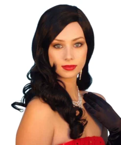 Carnival Products Womens Movie Star Black Long Wavy Wig 1940's Female Hollywood