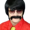 Carnival Products Mens Mod Black Men's 1960s & 1970s Wig Pop Star Fancy Dress