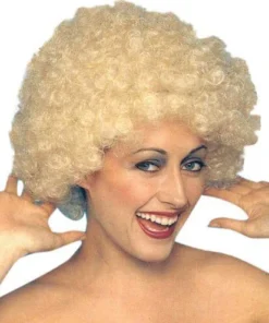 Carnival Products Afro Blonde Costume Wig 1970's Fancy Dress