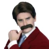 Carnival Products Mens Ron Burgundy Costume Wig And Moustache