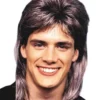 Carnival Products Mens Mullet Brown & Blonde Streaked Wig 2 Carnival Products Mens Mullet Brown & Blonde Streaked Wig