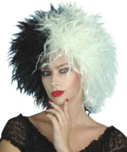 Carnival Products Cruella De Vil Costume Wig Halloween Fancy Dress