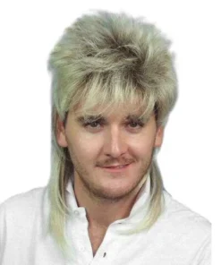 Carnival Products Mens Bogan Dirty Blonde Mullet Wig 80s Dress Up