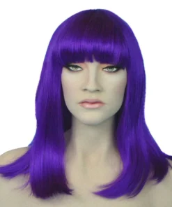 Carnival Products Cleopatra Electric Purple Costume Wig Disco Fancy Dress Womens