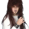 Carnival Products Mens Rockstar Brown Mullet Costume Wig 80's