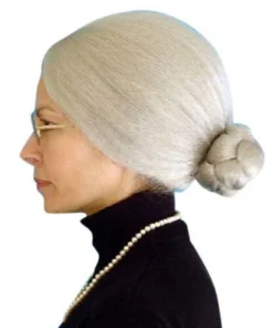 Carnival Products Old Women Grey Costume Wig Granny Fancy Dress Womens