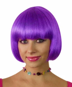Carnival Products Hit-Girl Bob Short Purple Wig Costume Fancy Dress Party Cosplay Hair Womens