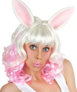 Tomfoolery Bunny White & Pink Wig With Ears