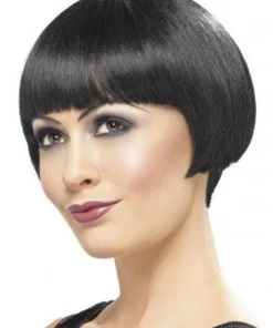 Smiffy's Flapper Bob Wig 20s Black Gangster 1920s Costume Fancy Dress Hair